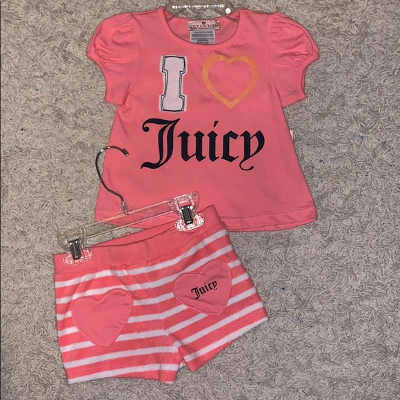 New Juicy Couture I ❤️ Juicy Short set 3-6 & 12-18 - Picture 7 of 8